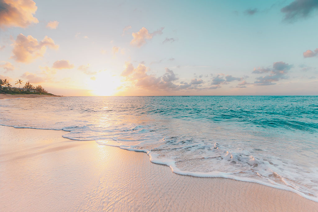 Sunset and Beach Vacation